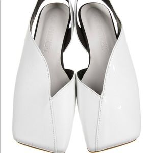 Flat Apartment Square Toe Flats, white. size 37.